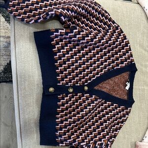 Stylish Geometric Knit Cardigan